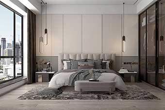 富阳现代风格-卧室