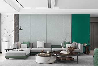 富阳轻奢风格-客厅